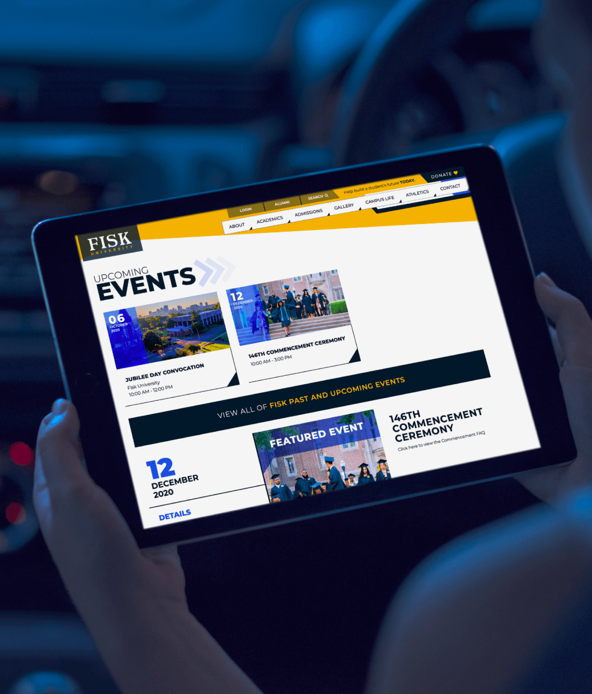 consumer scrolling though web design for tablet created by a digital marketing company in brentwood tn