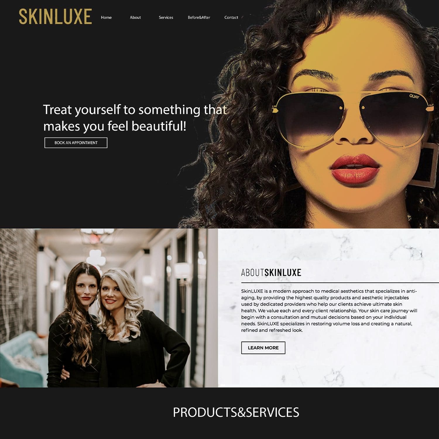 skinluxe product and service website - JLB, Best Web Design and Web Development Company in Nashville, Brentwood, and Franklin