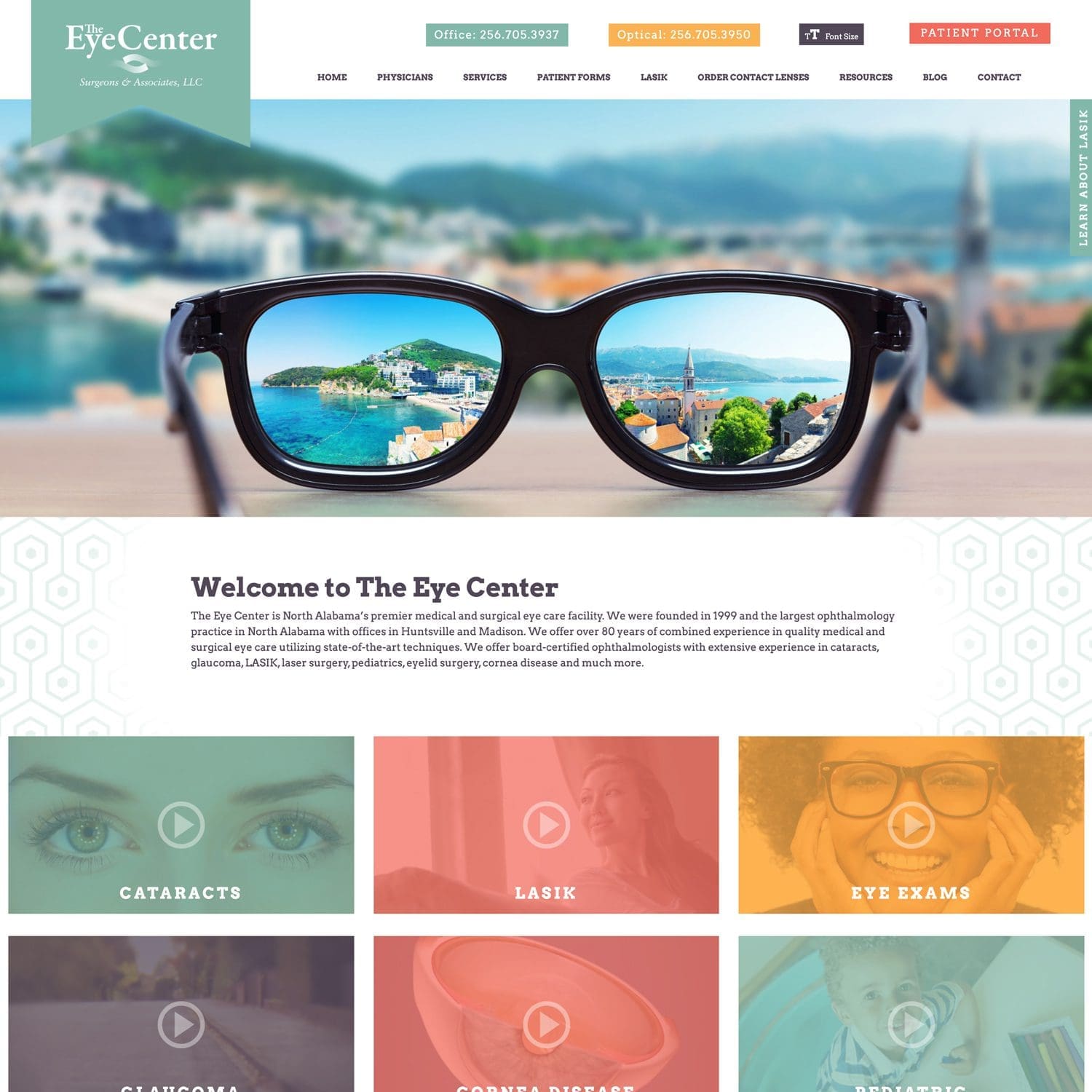 eye center healthcare website - JLB, Best Web Design and Web Development Company in Nashville, Brentwood, and Franklin
