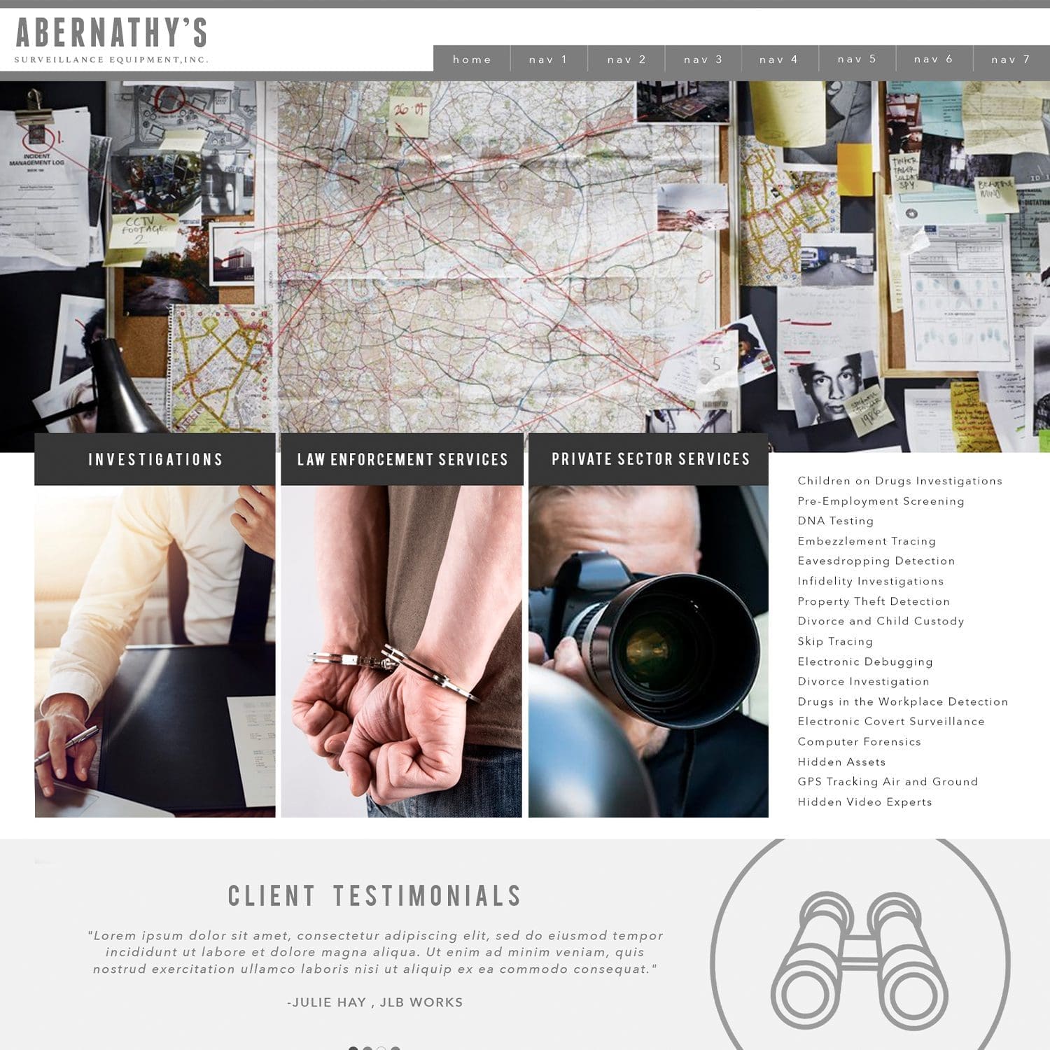 investigations and law enforcement website - JLB, Best Web Design and Web Development Company in Nashville, Brentwood, and Franklin