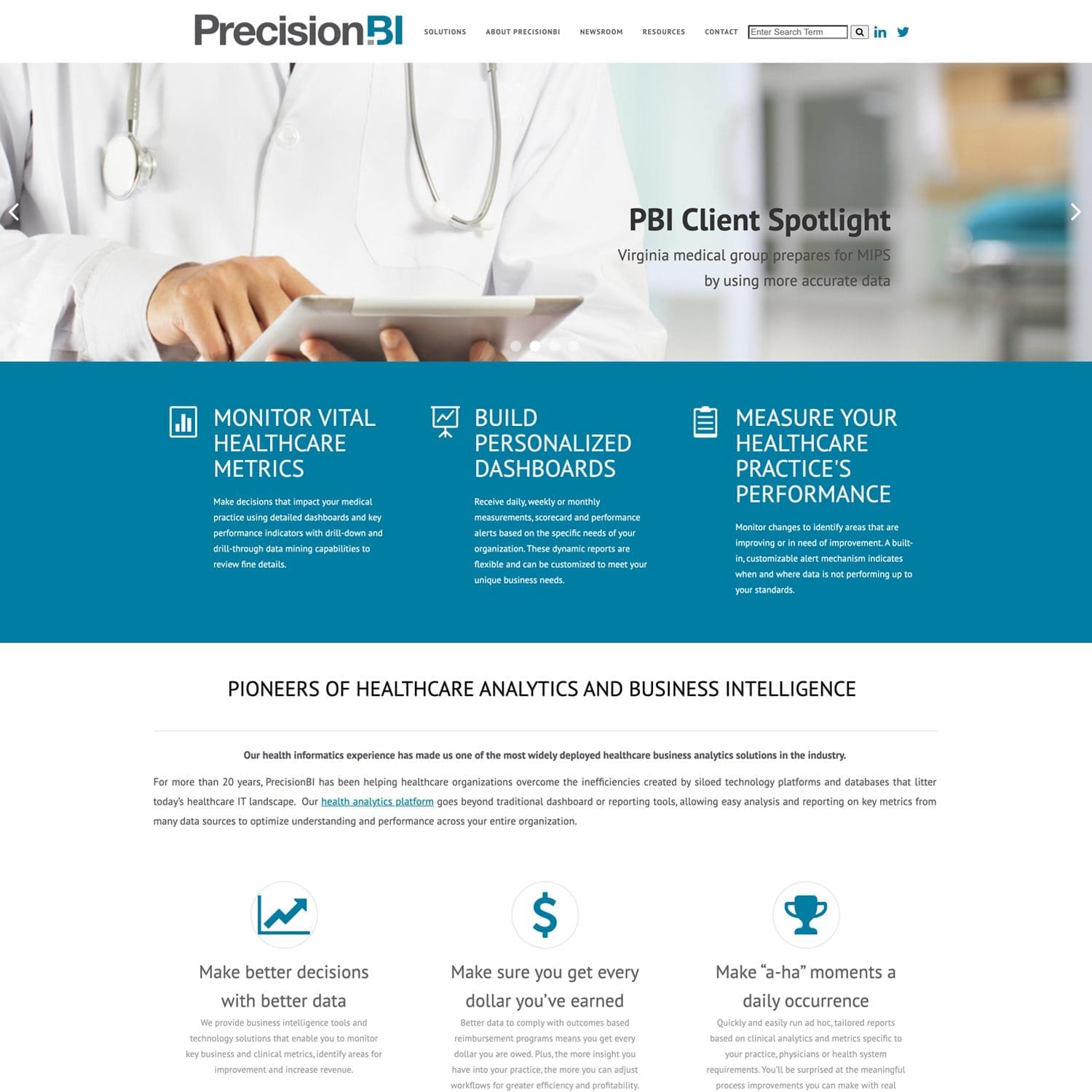 healthcare analytics and business intelligence website - JLB, Best Web Design and Web Development Company in Nashville, Brentwood, and Franklin