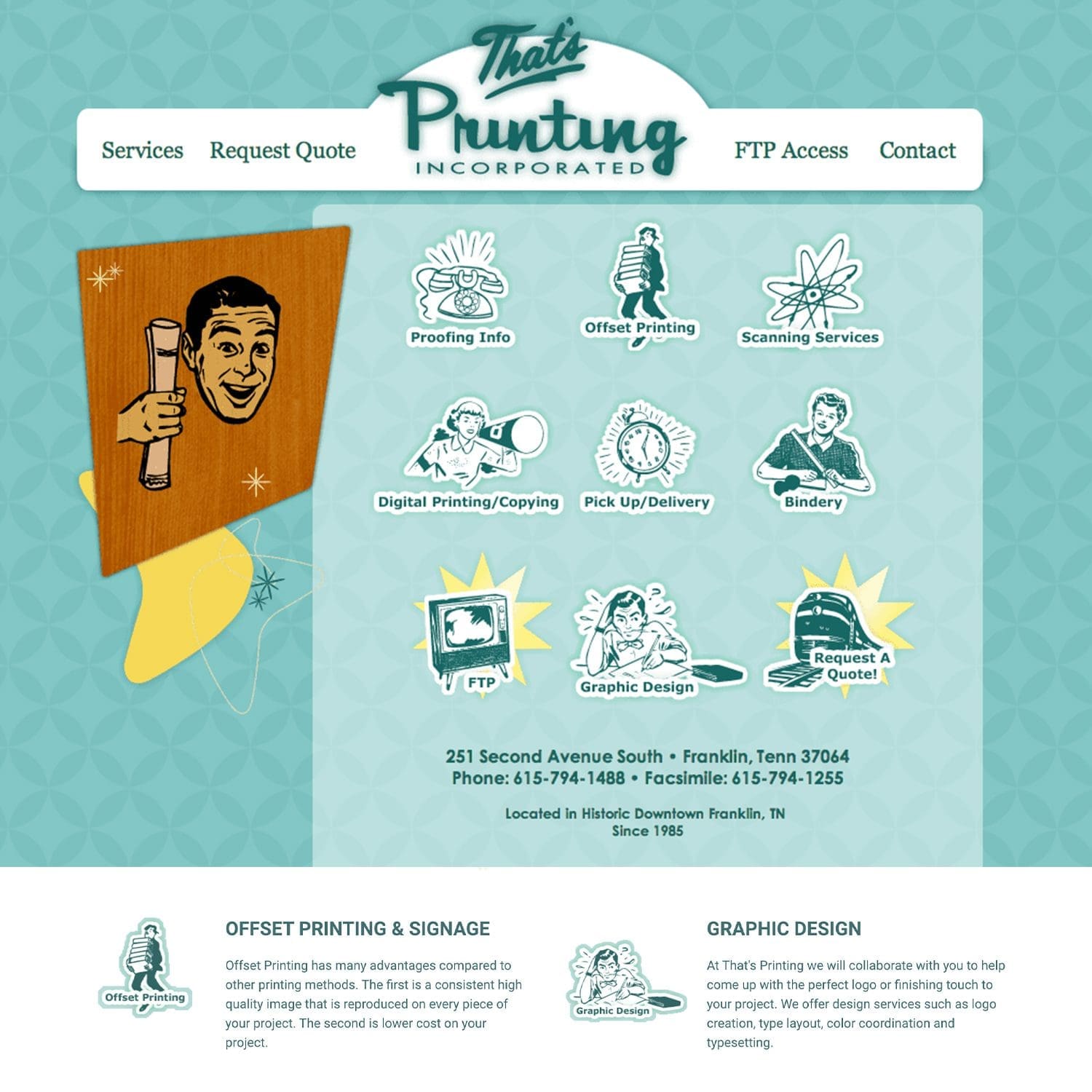 printing business and service website - JLB, Best Web Design and Web Development Company in Nashville, Brentwood, and Franklin