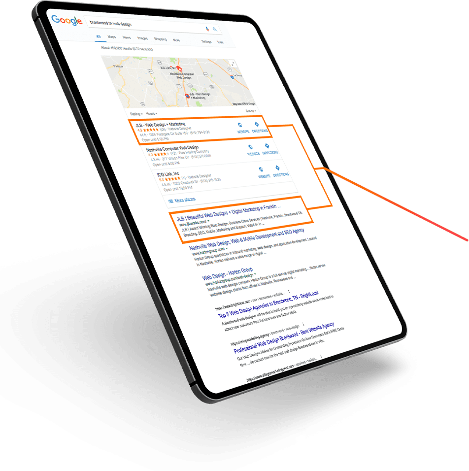 Local Search Results on Google from a Local SEO Agency