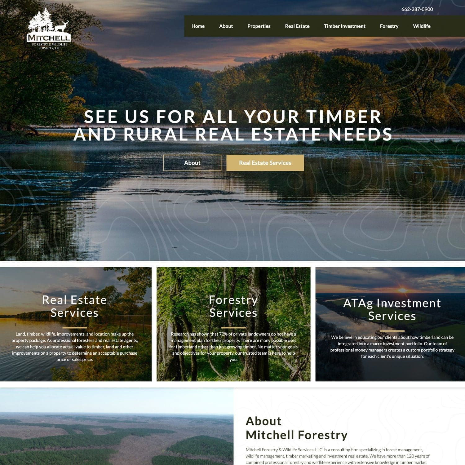 Mitchell Forestry Screenshot - Website Design Inspiration from a Nashville Web Design Company