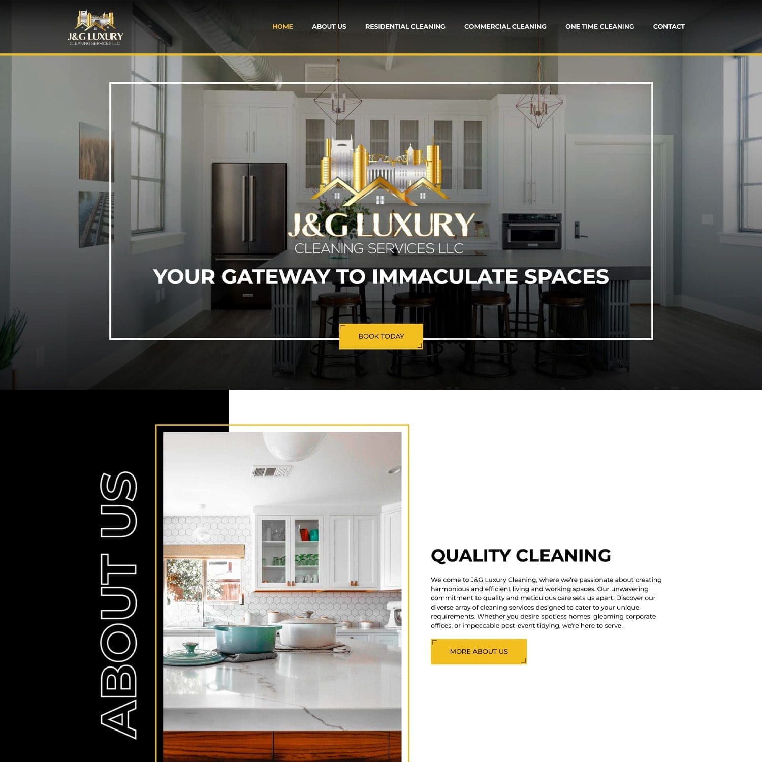 JG CLEANING | Nashville TN Homepage Website Design