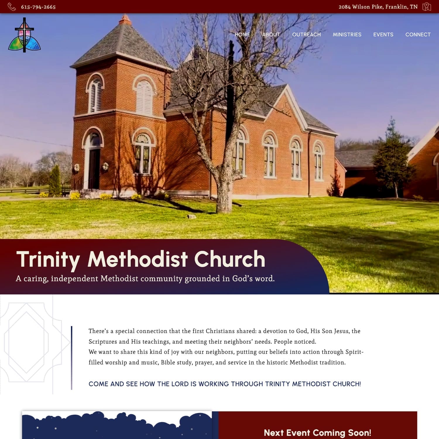 TRINITY CHURCH - Web Design in Nashville